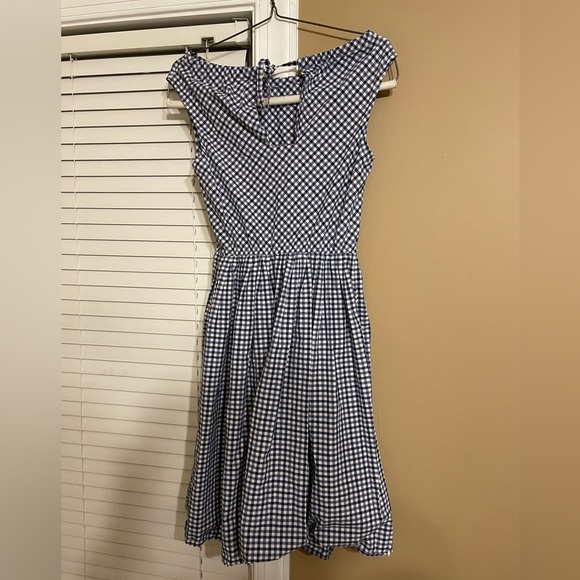 Checkered Blue Dress - Picture 2 of 2